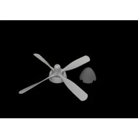   Eduard Accessories P-51D Hamilton Standard propeller uncuffed PRINT - 3D nyomtatott gallér nélküli légcsavar