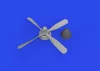 Eduard Accessories P-51D Hamilton Standard propeller uncuffed PRINT - 3D nyomtatott gallér nélküli légcsavar