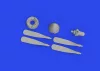 Eduard Accessories P-51D Hamilton Standard propeller uncuffed PRINT - 3D nyomtatott gallér nélküli légcsavar