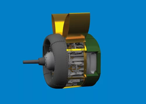 Eduard Accessories B-24H engines PRINT  AIRFIX - 3D nyomtatott motorkészlet