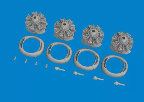 Eduard Accessories B-24H engines PRINT  AIRFIX - 3D nyomtatott motorkészlet