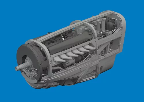 Eduard Accessories P-51D engine PRINT  EDUARD - 3D nyomtatott motorkészlet