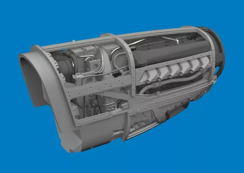 Eduard Accessories P-51D engine PRINT  EDUARD - 3D nyomtatott motorkészlet