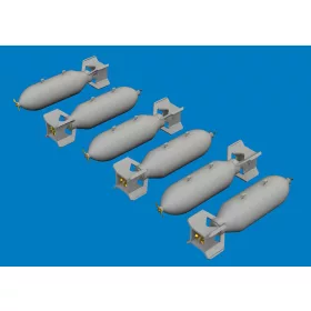   Eduard Accessories US 500lb bombs PRINT - US 500lb bomba – bombafegyverzet-készlet