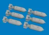 Eduard Accessories US 500lb bombs PRINT - US 500lb bomba – bombafegyverzet-készlet