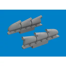   Eduard Accessories Spitfire Mk.V three-stacks exhaust rounded PRINT  TAMIYA - 3D nyomtatott kipufogócsonkok