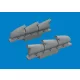 Eduard Accessories Spitfire Mk.V three-stacks exhaust rounded PRINT  TAMIYA - 3D nyomtatott kipufogócsonkok