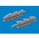 Eduard Accessories Spitfire Mk.V three-stacks exhaust fishtail PRINT  TAMIYA - 3D nyomtatott halfarok típusú kipufogócsonkok