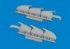 Eduard Accessories Spitfire Mk.V three-stacks exhaust fishtail PRINT  TAMIYA - 3D nyomtatott halfarok típusú kipufogócsonkok
