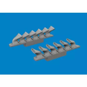   Eduard Accessories Spitfire Mk.V six-stacks exhaust fishtail PRINT  TAMIYA - 3D nyomtatott halfarok típusú kipufogócsonkok