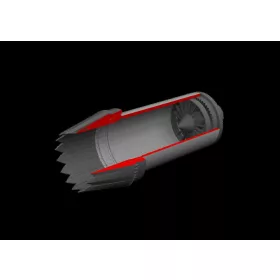   Eduard Accessories F-35C exhaust nozzle PRINT for Tamiya - 3D nyomtatott hajtómű-fúvócső