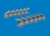 Eduard Accessories Spitfire Mk.V six-stacks exhaust fishtail PRINT for Eduard - 3D nyomtatott halfarok típusú kipufogócsonkok