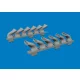 Eduard Accessories Spitfire Mk.V six-stacks exhaust fishtail PRINT for Eduard - 3D nyomtatott halfarok típusú kipufogócsonkok
