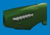 Eduard Accessories Spitfire Mk.V six-stacks exhaust fishtail PRINT for Eduard - 3D nyomtatott halfarok típusú kipufogócsonkok