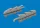 Eduard Accessories Spitfire Mk.V three-stacks exhaust fishtail PRINT for Eduard - 3D nyomtatott halfarok típusú kipufogócsonkok