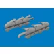 Eduard Accessories Spitfire Mk.V three-stacks exhaust fishtail PRINT for Eduard - 3D nyomtatott halfarok típusú kipufogócsonkok