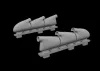Eduard Accessories Spitfire Mk.V three-stacks exhaust rounded PRINT for Eduard - 3D nyomtatott kipufogócsonkok