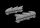 Eduard Accessories Spitfire Mk.V three-stacks exhaust rounded PRINT for Eduard - 3D nyomtatott kipufogócsonkok