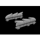 Eduard Accessories Spitfire Mk.V three-stacks exhaust rounded PRINT for Eduard - 3D nyomtatott kipufogócsonkok