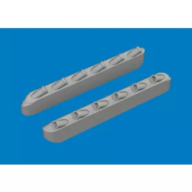   Eduard Accessories P-51D exhaust stacks w/ fairing PRINT for Arma Hobby - 3D nyomtatott kipufogócsonkok