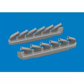   Eduard Accessories P-51D exhaust stacks PRINT for Arma Hobby - 3D nyomtatott kipufogócsonkok