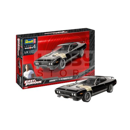 Revell Model Set Fast & Furious - Dominics 1971 Plymouth GTX 1:24 autó makett 67692R