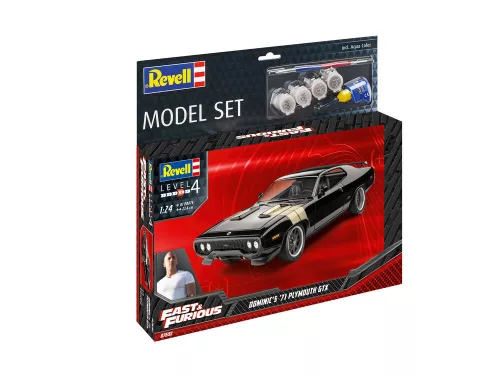 Revell Model Set Fast & Furious - Dominic's 1971 Plymouth GTX – 1:24 autó makett