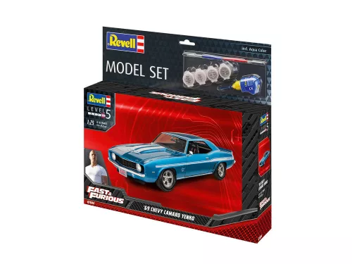 Revell Model Set Fast & Furious 1969 Chevy Camaro Yenko – 1:25 autó makett