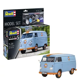   Revell Model Set VW T1 panel van (Gulf Decoration) – 1:24 kisbusz makett