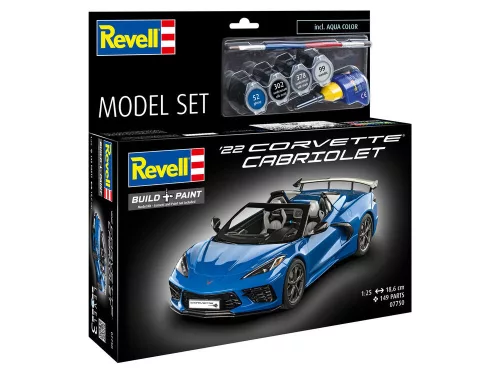 Revell Model Set Corvette C8 Cabriolet – 1:25 autó makett