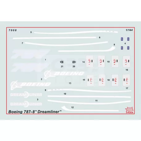Zvezda Boeing 787 Dreamliner makett 1:144 (7008Z)