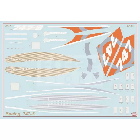 Zvezda Boeing 747-8 makett 1:144 (7010Z)