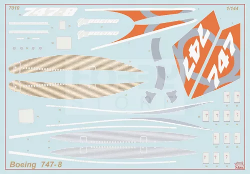 Zvezda Boeing 747-8 makett 1:144 (7010Z)