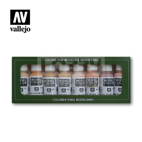 Vallejo Model Color -Face & Skin Tones - festékszett 70124