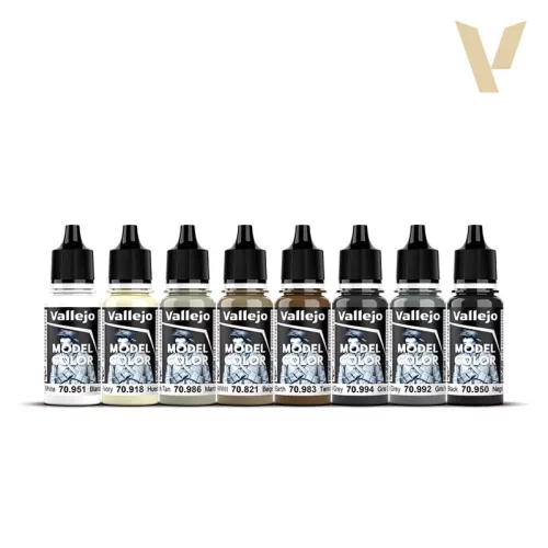 Vallejo Figure Color Series-Black & White festékszett 70151
