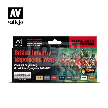 Vallejo Model Color - British Infantry Napoleonic Wars - festékszett 70163