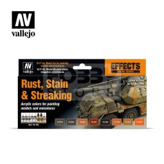   Vallejo Model Color - Rust, Stain & Streaking - festékszett 70183