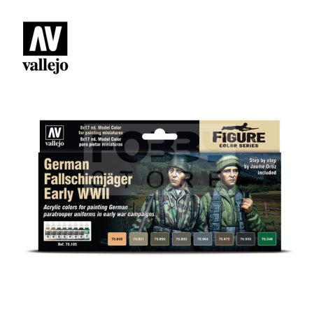 Vallejo Model Color - German Fallschirmjäger Early WWII - festékszett 70185