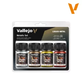   Vallejo Model Color - Gold, Silver & Copper - festékszett 70199V