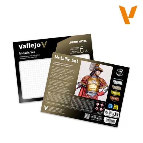 Vallejo Model Color - Gold, Silver & Copper - festékszett 70199V