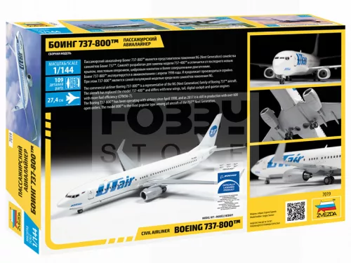 Zvezda Boeing 737-800 makett 1:144 (7019Z)