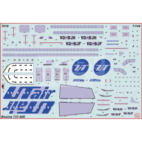 Zvezda Boeing 737-800 makett 1:144 (7019Z)