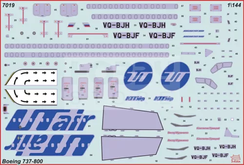 Zvezda Boeing 737-800 makett 1:144 (7019Z)