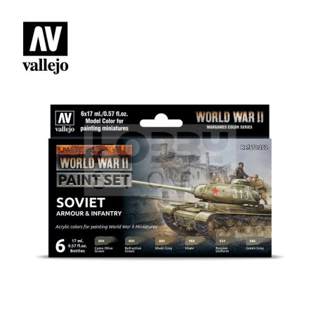 Vallejo Model Color - WWII Soviet Armour & Infantry - festékszett 70202