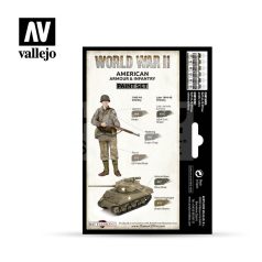 Vallejo WWII American Armour & Infantry festékszett 70203