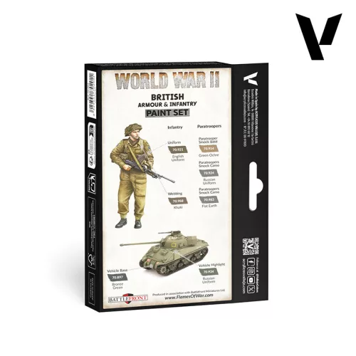 Vallejo WWII British Armour & Infantry festékszett 70204