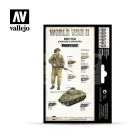 Vallejo WWII British Armour & Infantry festékszett 70204
