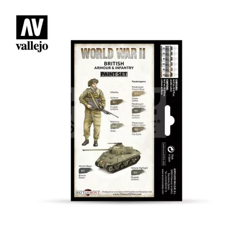 Vallejo WWII British Armour & Infantry festékszett 70204