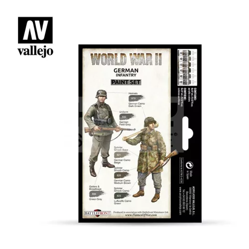 Vallejo WWII German Infantry festékszett 70206