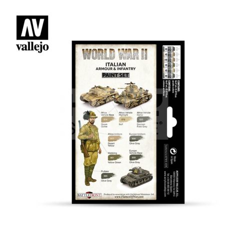 Vallejo WWII Italian Armour & Infantry festékszett 70209